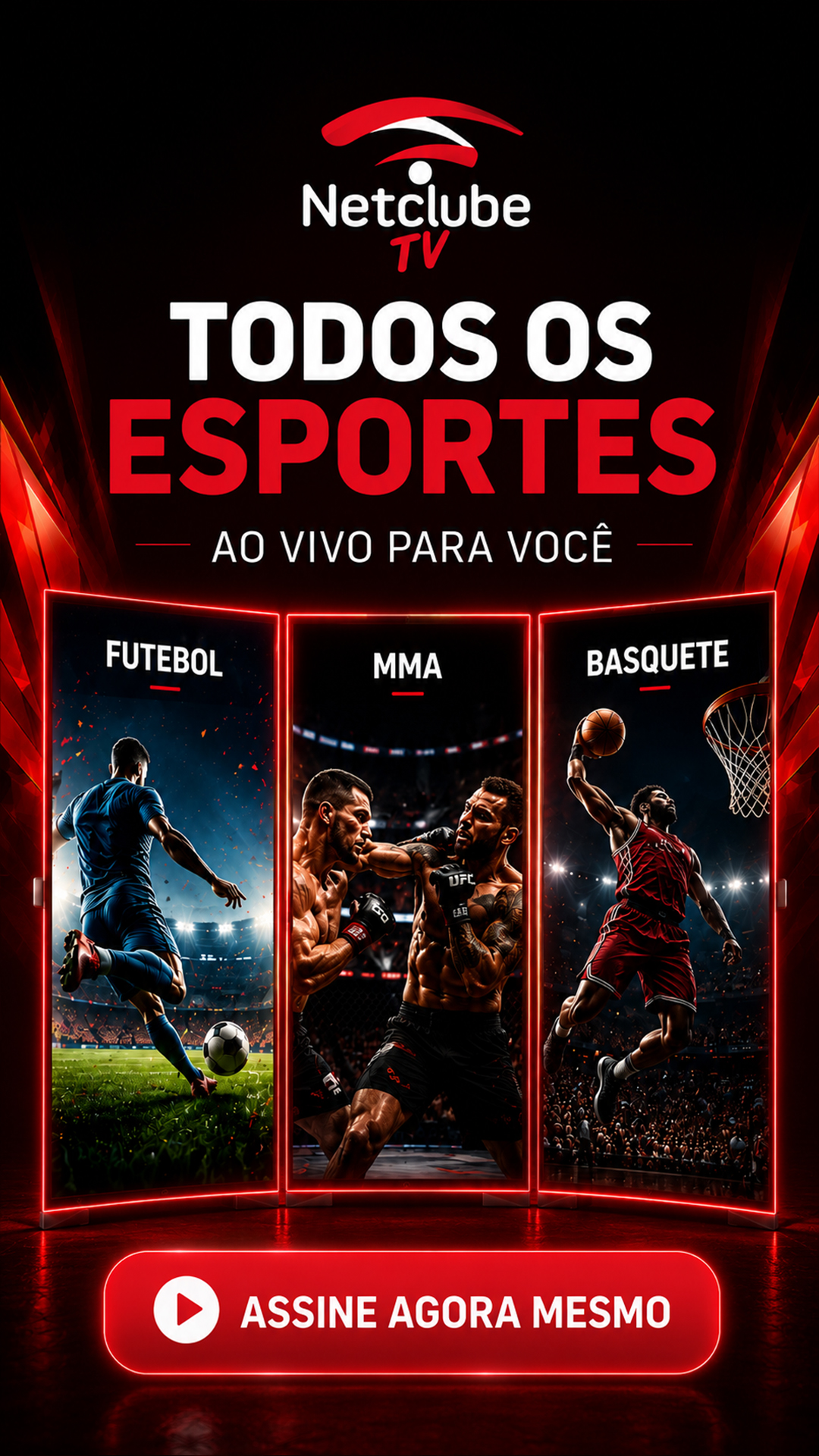 Todos os esportes ao vivo NetClubeTV
