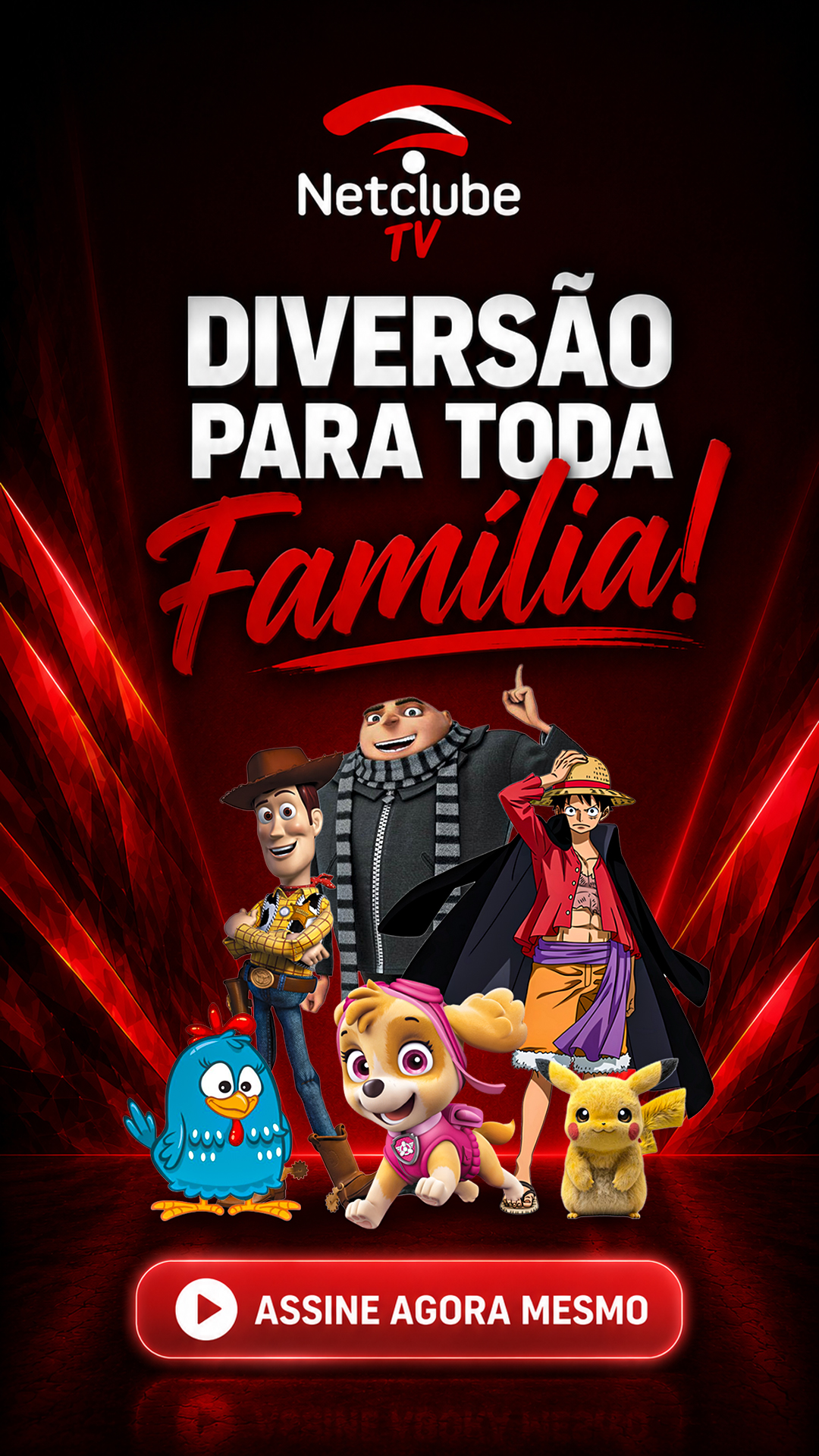 Diversão para toda a família NetClubeTV